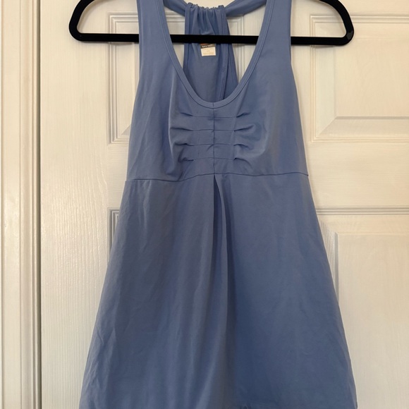 Lucy Tops - Lucy Sky Blue Ruched Tank Top